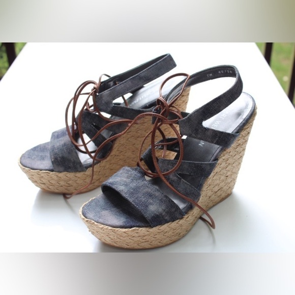 Stuart Weitzman tie girl platform wedges - Picture 5 of 8